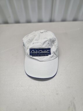 Cub Cadet Racing Hat Cap Strap Back White Blue 66 Brewco Motorsports Mens NASCAR